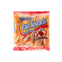 La Gitana Pan Tostado 36/3.87 oz - delicious toasted bread snack, perfect for breakfast or as a savory mid-day treat.