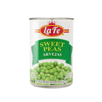 La Fe Sweet Peas can, 15 oz, offering quality Latin food packed with nutrients for authentic meals, ideal for Latin grocery.
