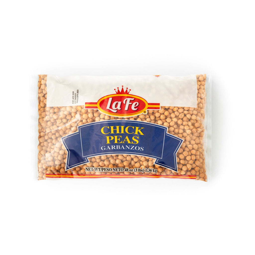 LA FE DRY CHICK PEAS (GARBANZO) 6X3 LB, high-quality chickpeas for authentic Latin cooking and snacking.