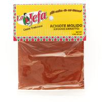 La Jefa Achiote Molido 2 oz - vibrant ground annatto spice for authentic Latin flavors in your dishes.