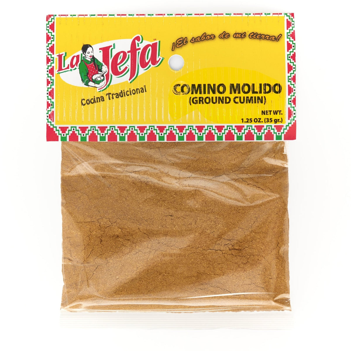 LA JEFA COMINO-MOLIDO 1.25 oz spice for authentic Latin flavors in cooking, perfect for Latin cuisines and quality Latin food.