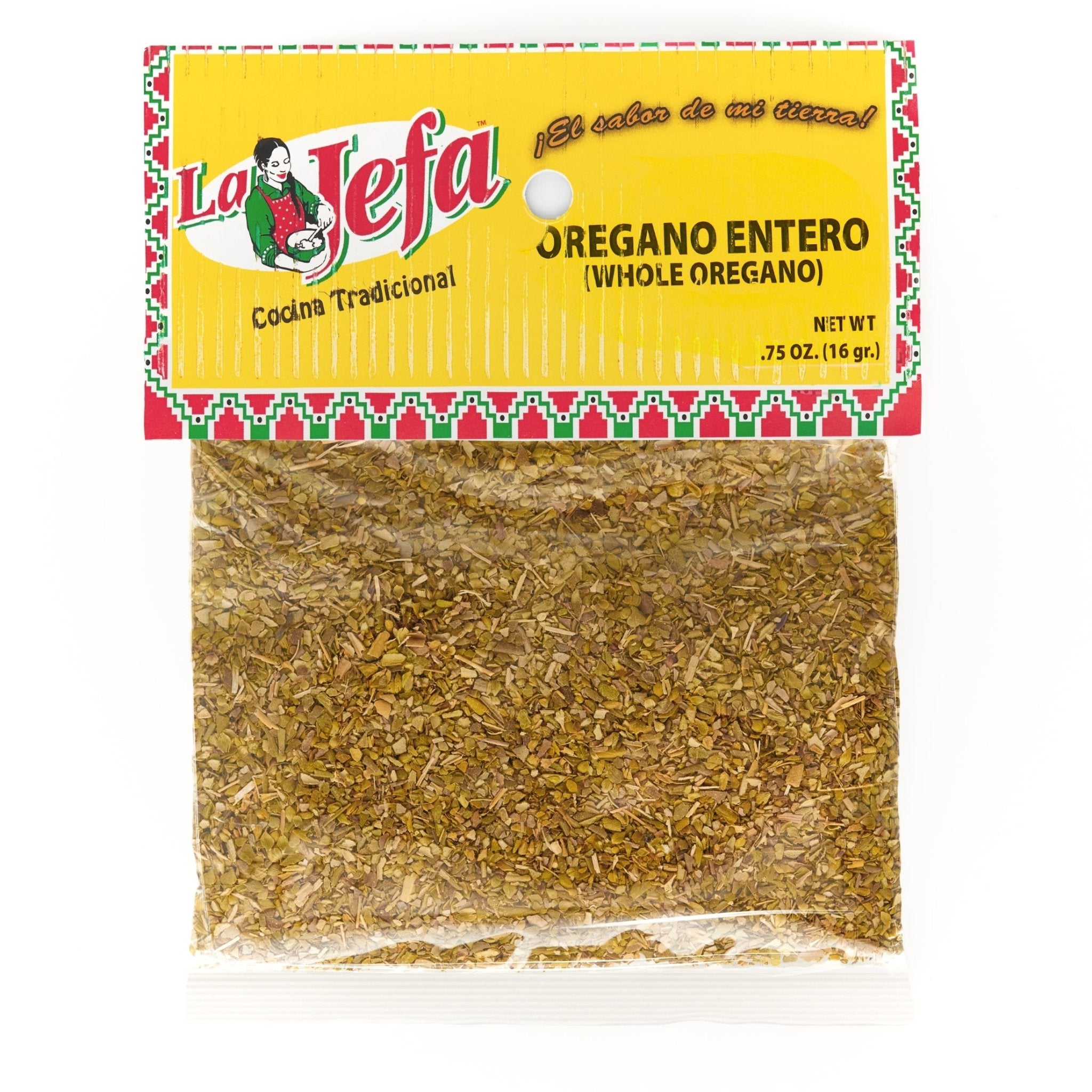 LA JEFA OREGANO ENTERO - Fresh whole oregano for authentic Latin flavors in cooking. Ideal for comida latina and quality Latin foods.