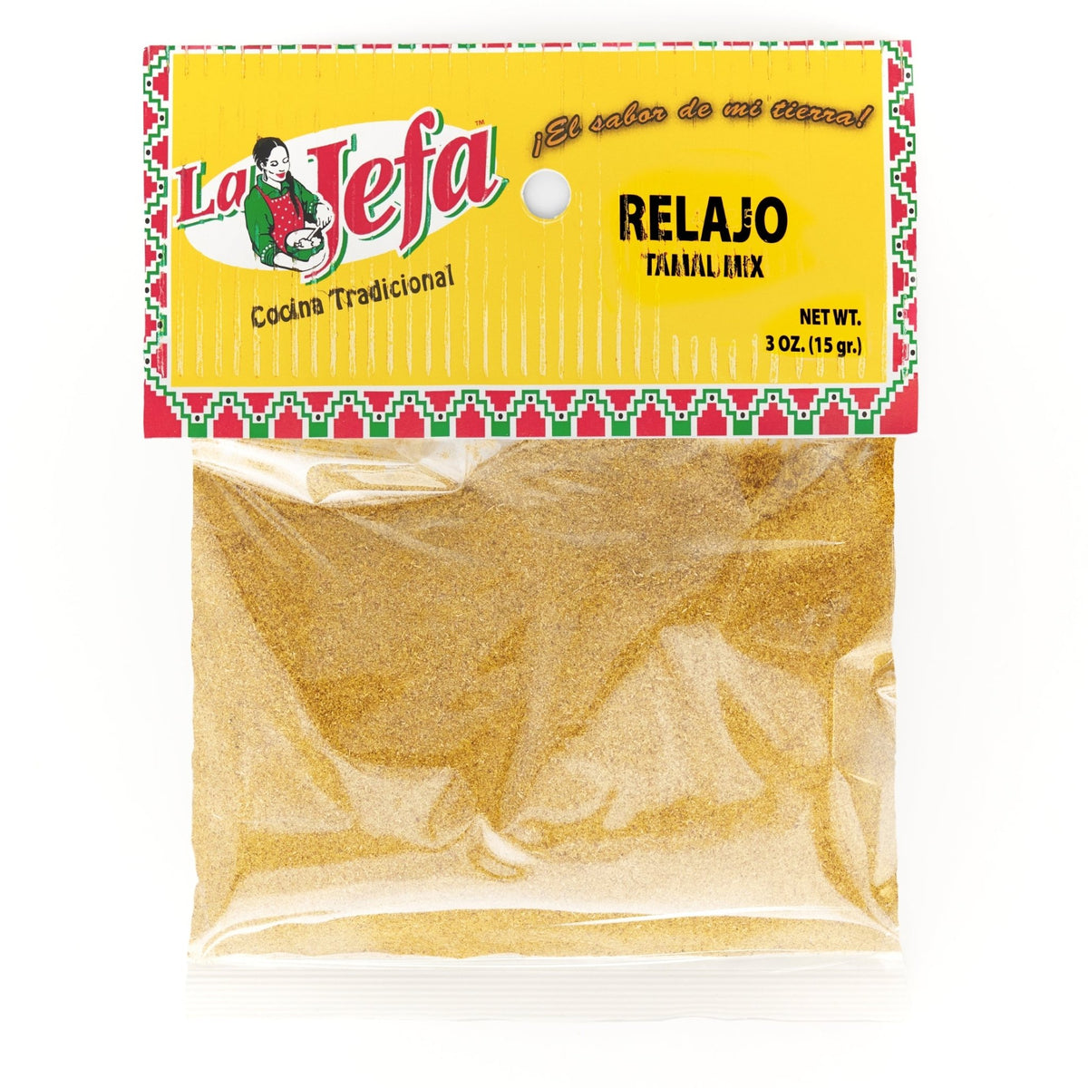 LA JEFA RELAJO Tamala Mix, 3 oz pack of authentic Latin flavors for delicious Mexican cuisine.