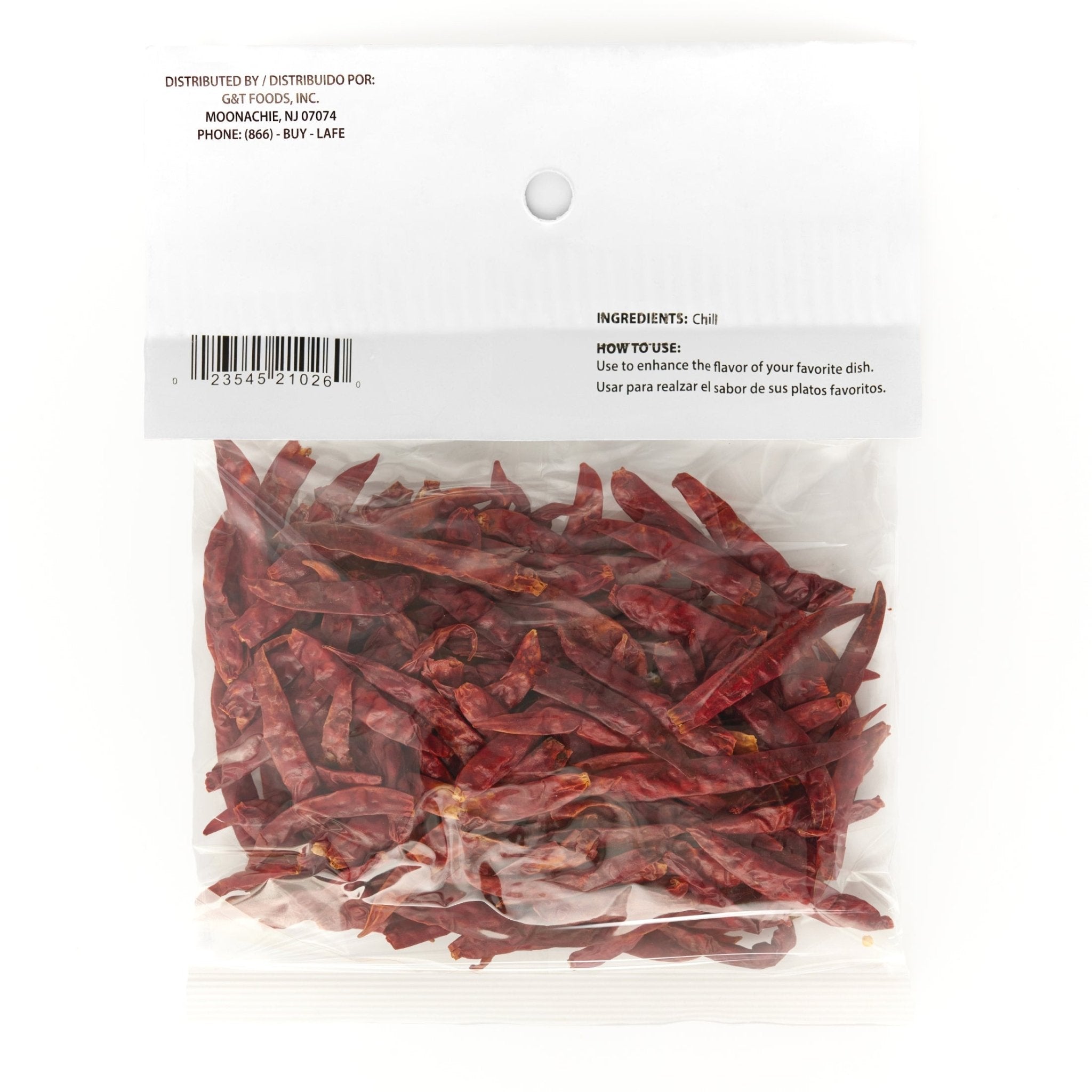 LA JEFA CHILE ARBOL 3 oz pack, authentic spicy chile arbol for flavorful Latin dishes and culinary creations.