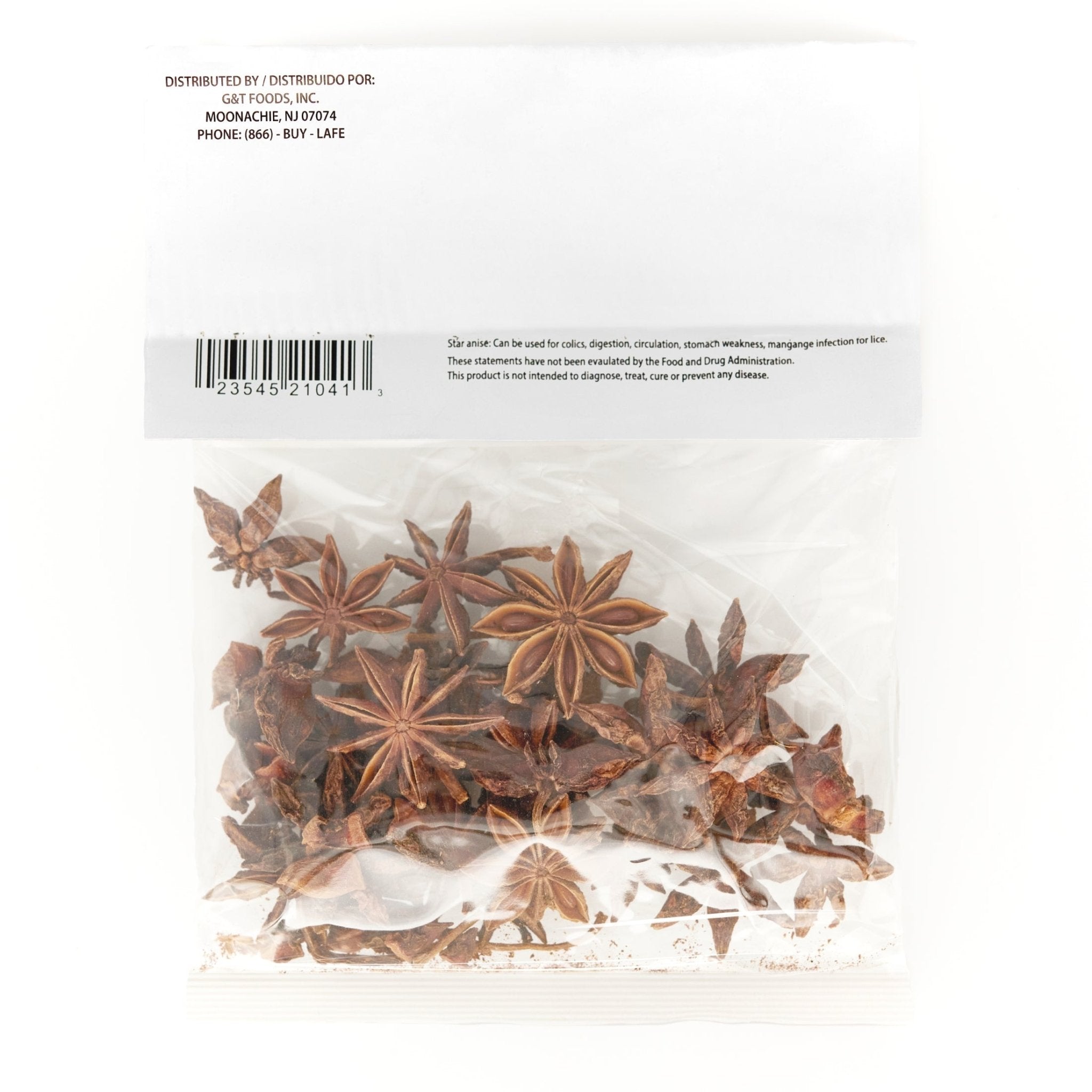LA JEFA ANIS ESTRELLA packet showcasing premium quality star anise, perfect for authentic Latin food and drinks.
