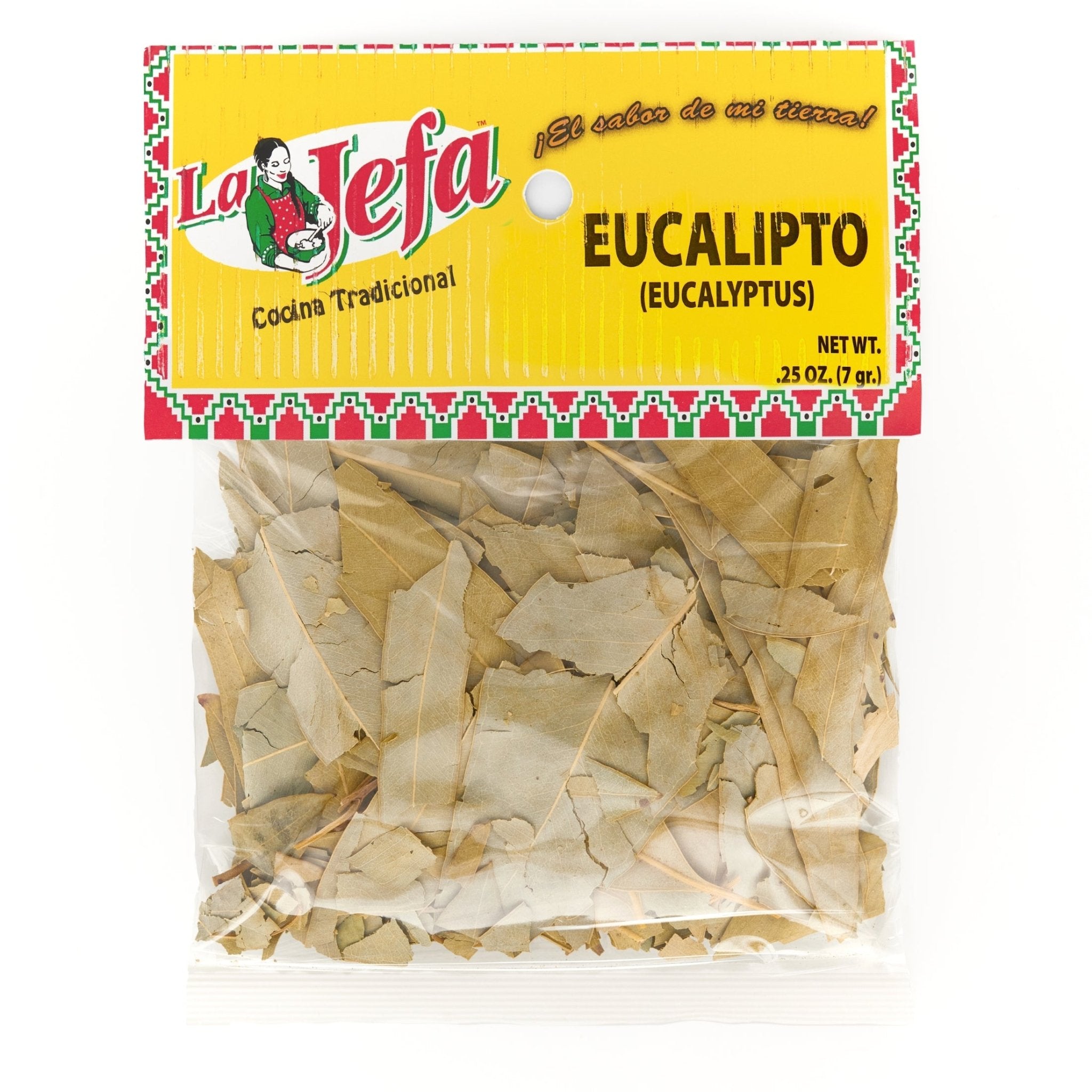 LA JEFA Eucalyptus leaves 0.25 oz for authentic Latin food, refreshing scent and health benefits, buy Latin food online.