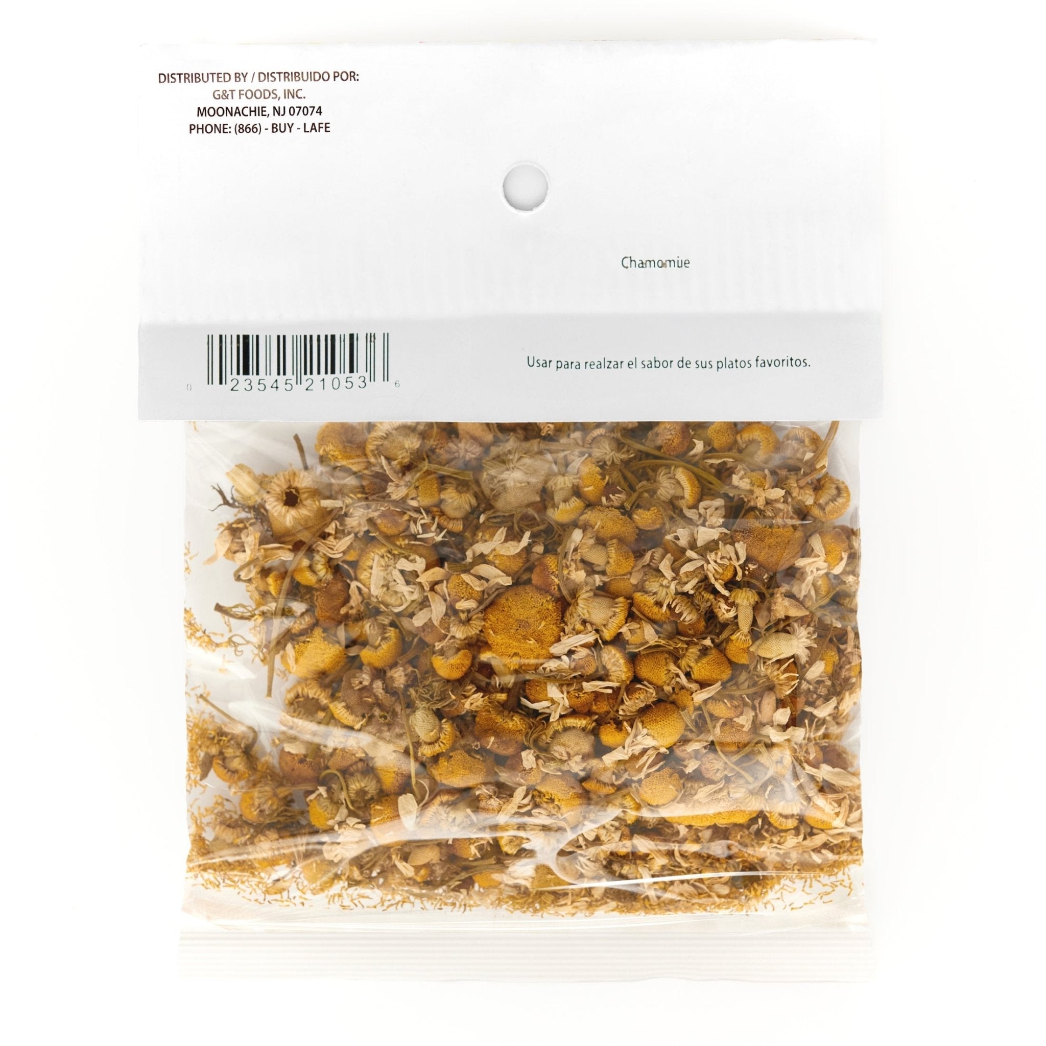 LA JEFA FLOR DE MANZANILLA 0.5 oz bag, perfect for authentic Latin cooking and soothing beverages.
