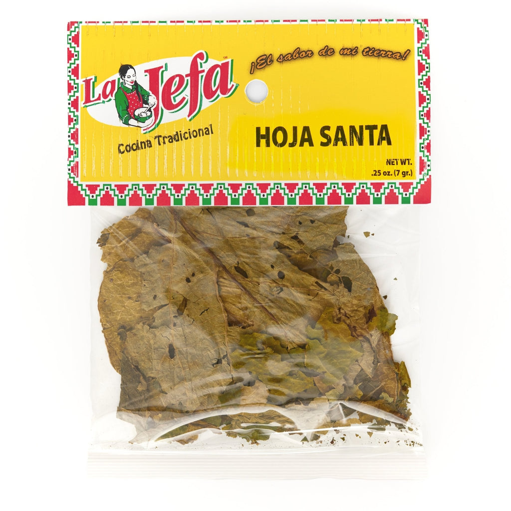 LA JEFA Hoja Santa 12/0.025 oz package, perfect for authentic Latin dishes and vibrant flavors.