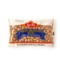 La Fe White Cargamanto Beans 16 oz package, nutritious and versatile for Latin dishes.