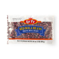 La Fe Red Bola Beans, 16 oz package, high-quality Latin food product for authentic flavors.