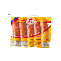 LA FE Chorizo Tipo Colombiano package featuring authentic Colombian sausage, ideal for delicious Latin meals.