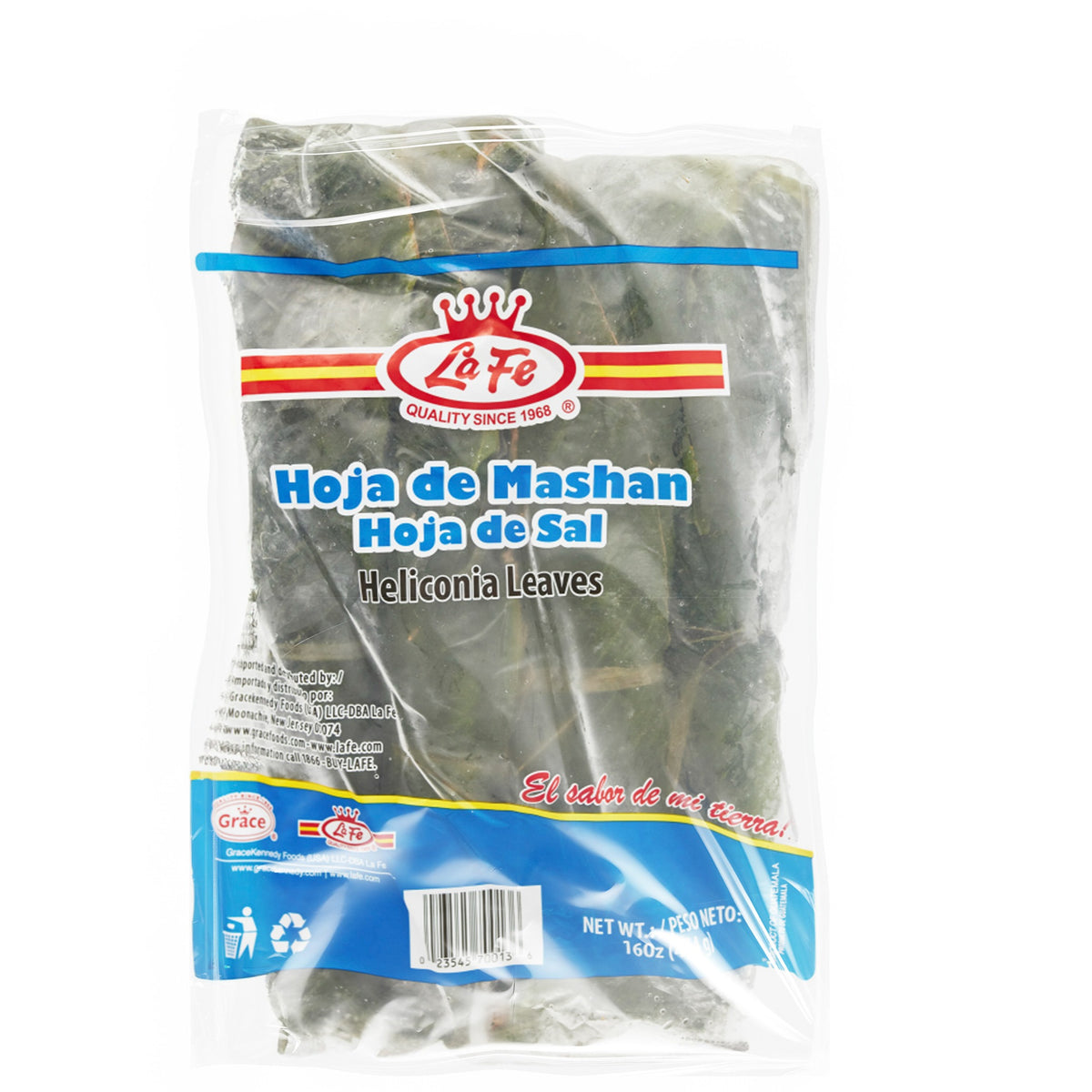 La Fe Hoja de Mashan, fresh Heliconia leaves for authentic Latin cooking, perfect for enhancing flavors in traditional recipes.