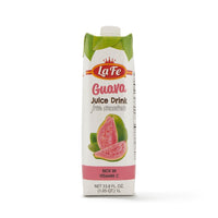 La Fe Guava Juice Drink from concentrate, rich in vitamin C, perfect for enjoying authentic Latin flavors.