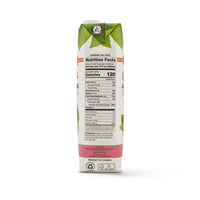 Nutrition facts label of La Fe Guava Juice tetra pack, highlighting its health benefits and calories. Quality Latin food product.