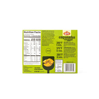 LA FE Veggie Empanadas packaging with nutrition facts for healthy Latin food options.