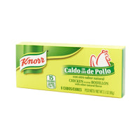KNORR CUBES CHICKEN bouillon, authentic Latin flavor for quality meals, ideal for buying at your local Latin grocery.