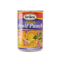 Grace Fruit Punch Drink 18.26 oz can, tropical flavors, quality Latin food for a refreshing experience.