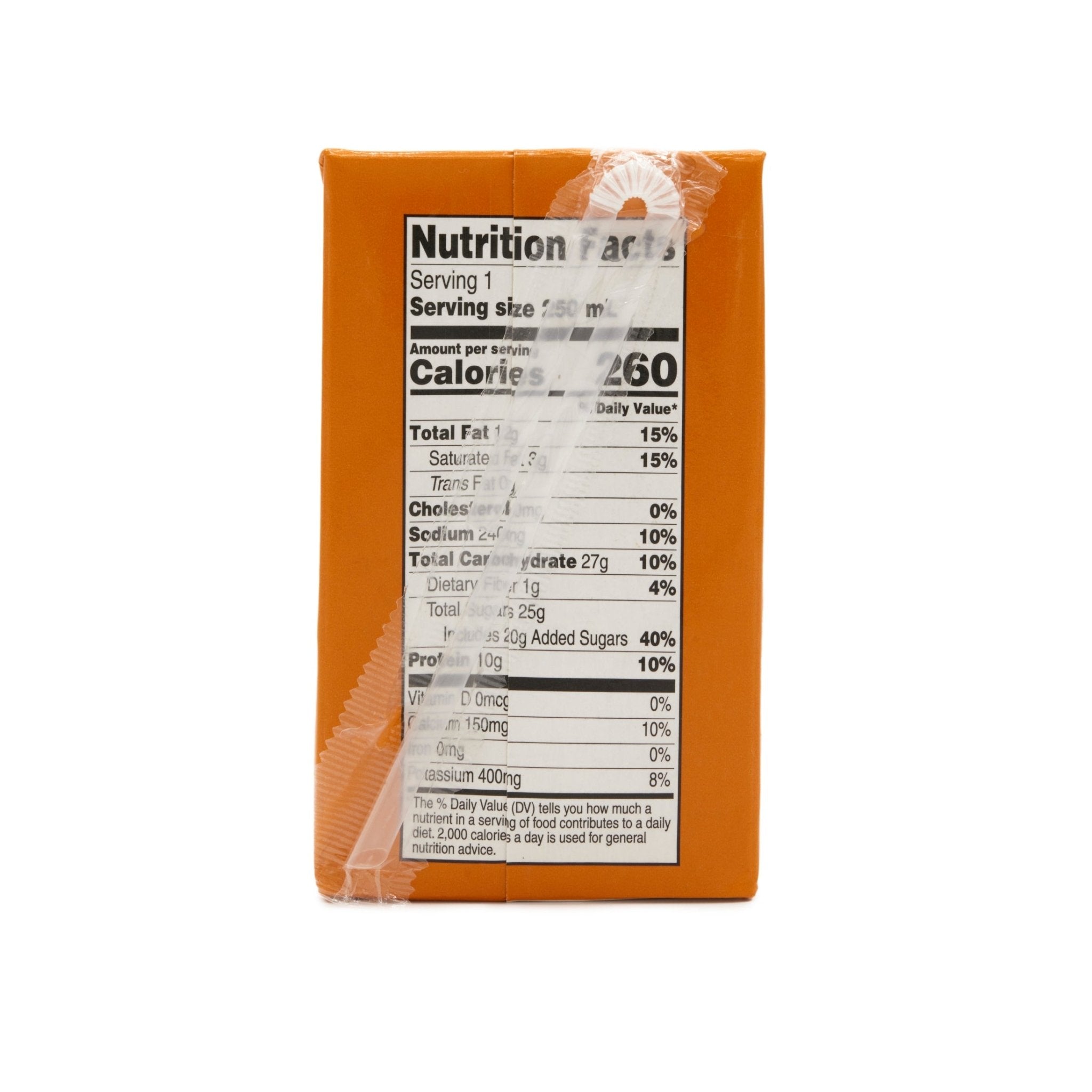Nutrition facts for GRACE Peanut Punch, a quality Latin drink with protein and essential nutrients.