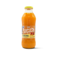 T/RHY Island Mango beverage showcasing tropical flavors with all-natural ingredients, perfect for Latin food lovers.