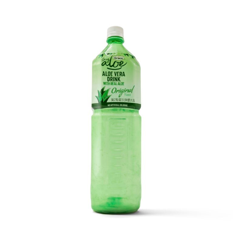 GRACE ALOE VERA ORIGINAL drink bottle, refreshing beverage with natural aloe vera extract, perfect for authentic Latin flavors.