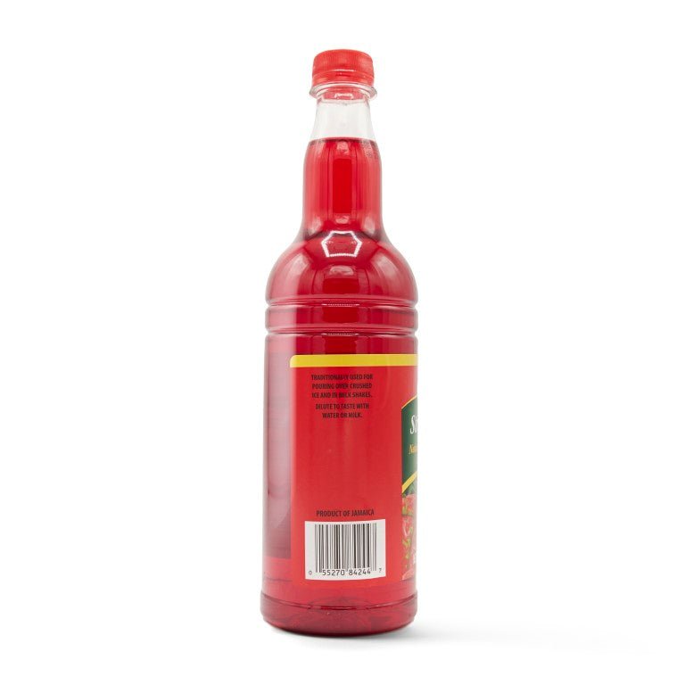 GRACE SYRUP STRAWBERRY bottle showcasing vibrant color and quality, perfect for indulging in authentic Latin flavors.