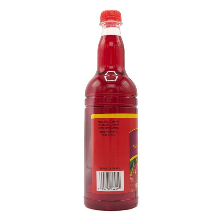 GRACE Cherry Syrup bottle, featuring sweet cherry flavor for authentic Latin food recipes.