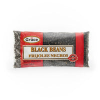Grace Dry Black Beans 12 oz package, packed with protein and fiber, perfect for authentic Latin food.