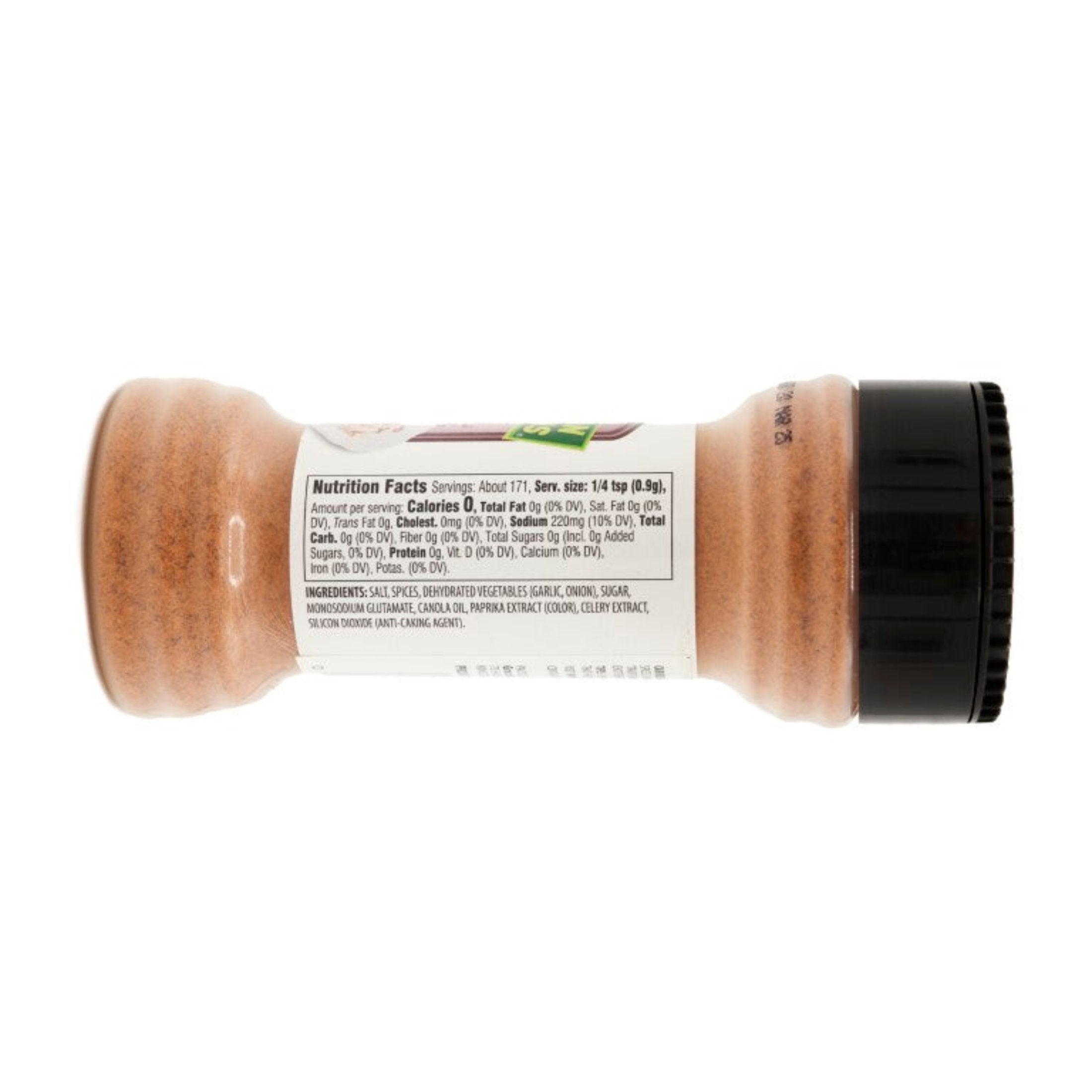 CARIB TRAD OXTAIL SEASONING bottle showcasing nutrition facts, perfect for authentic Latin flavors in your dishes.