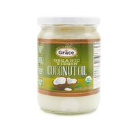 Grace Organic Virgin Coconut Oil product for quality Latin foods, enhance your health, buy Latin food online, tropical flavors.