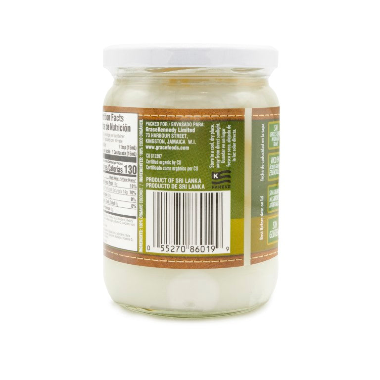 GRACE ORGANIC VIRGIN COCONUT OIL 6X500ML