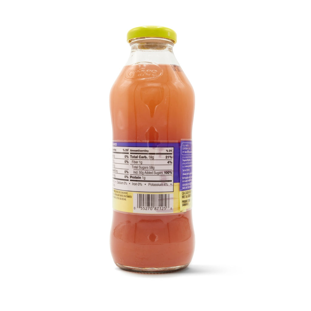 T/RHY LYCHEE PARADISE beverage bottle, a quality latin food product bursting with tropical flavors, perfect for refreshing hydration.