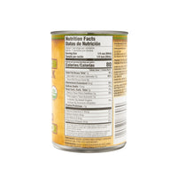 Grace Organic Coconut Milk can showcasing nutrition facts for high-quality Latin food ingredients.