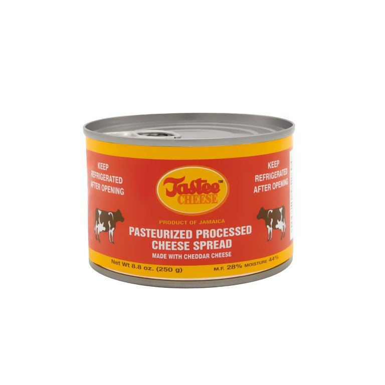 TASTEE CHEESE USA CHEDDAR spread can, perfect for enhancing dishes with authentic Latin flavors.