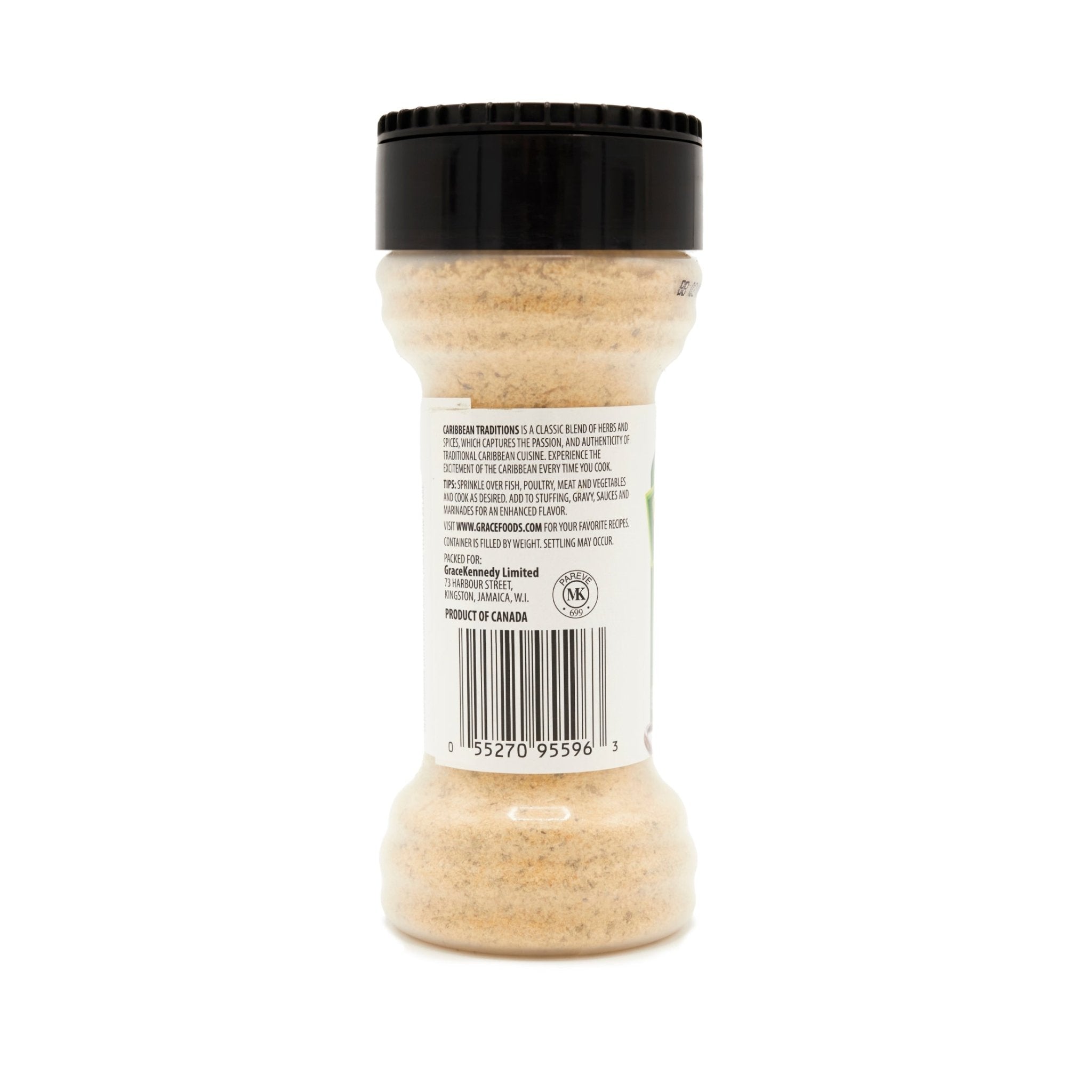 CARIB TRAD ALL PURP. SEASONING bottle, perfect for adding authentic Latin flavors to your meals.
