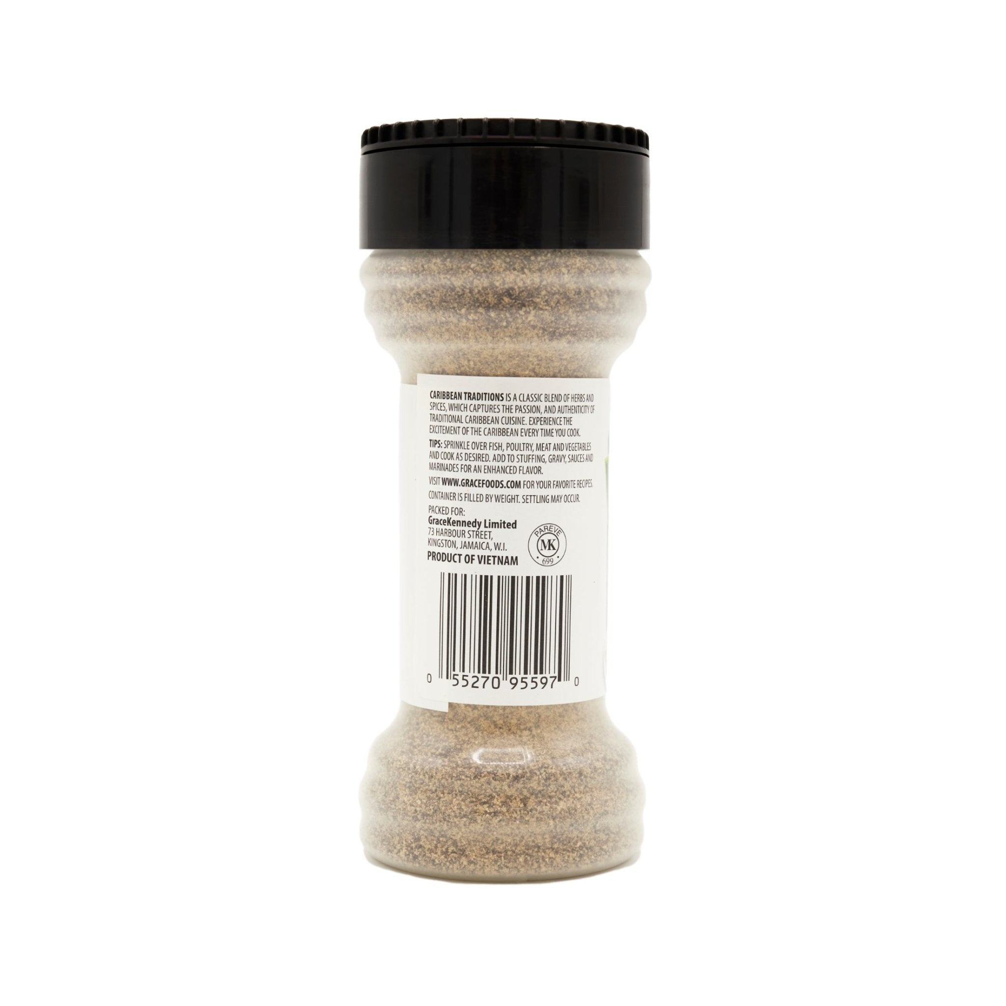 CARIB TRAD Black Pepper 3oz bottle, perfect for adding authentic Latin flavors to your dishes.