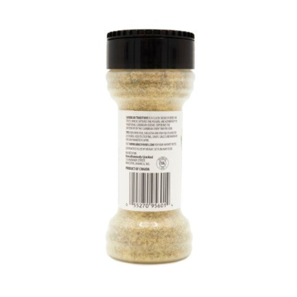 CARIB TRAD Fish Seasoning bottle, 12x5.29oz, perfect for enhancing authentic Latin food flavors.