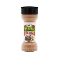 CARIB TRAD JERK SEASONING bottle showcasing authentic Caribbean spices for vibrant, quality Latin flavor in your dishes.
