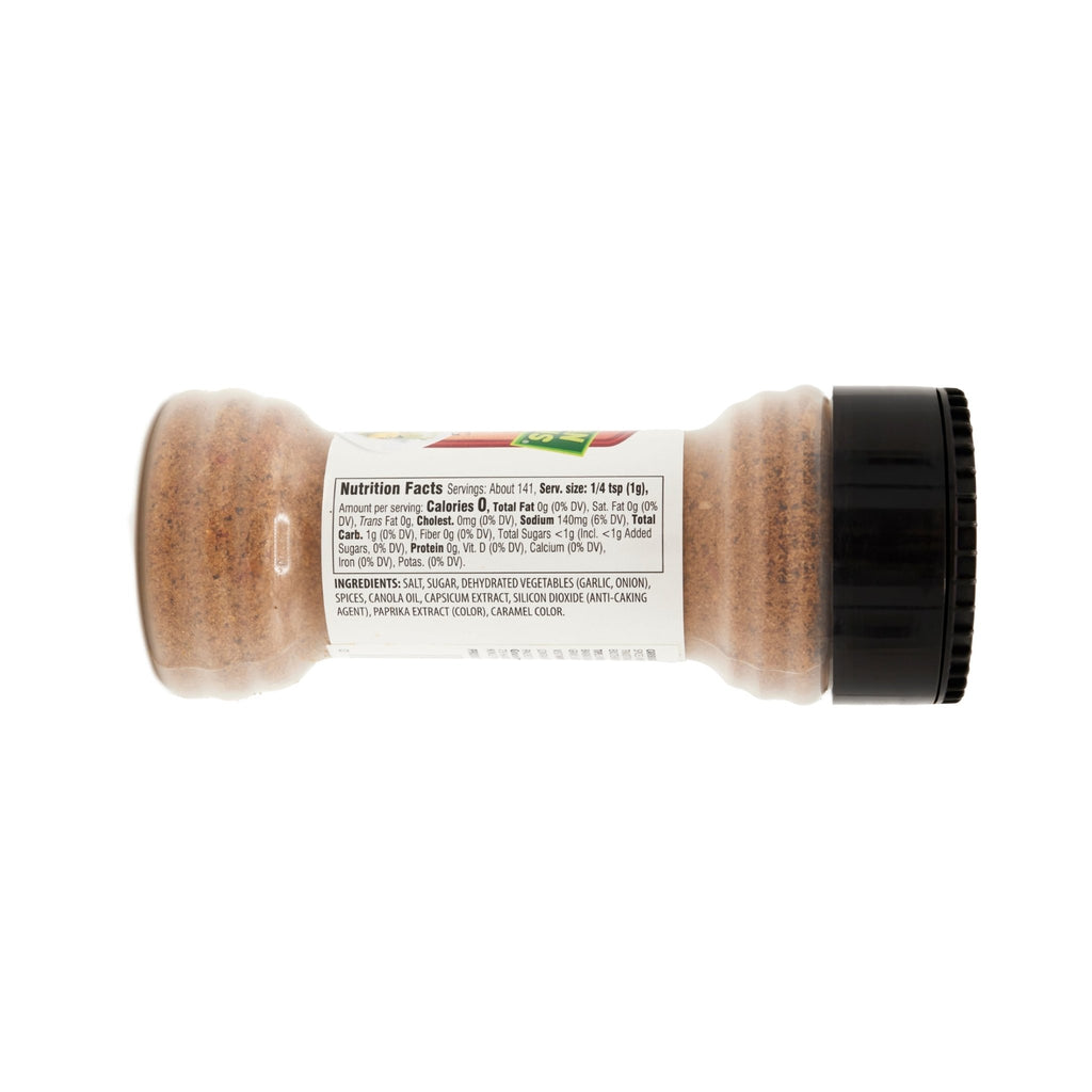 CARIB TRAD JERK SEASONING 12x4.97oz container showcasing nutrition facts, perfect for authentic Latin food preparation.