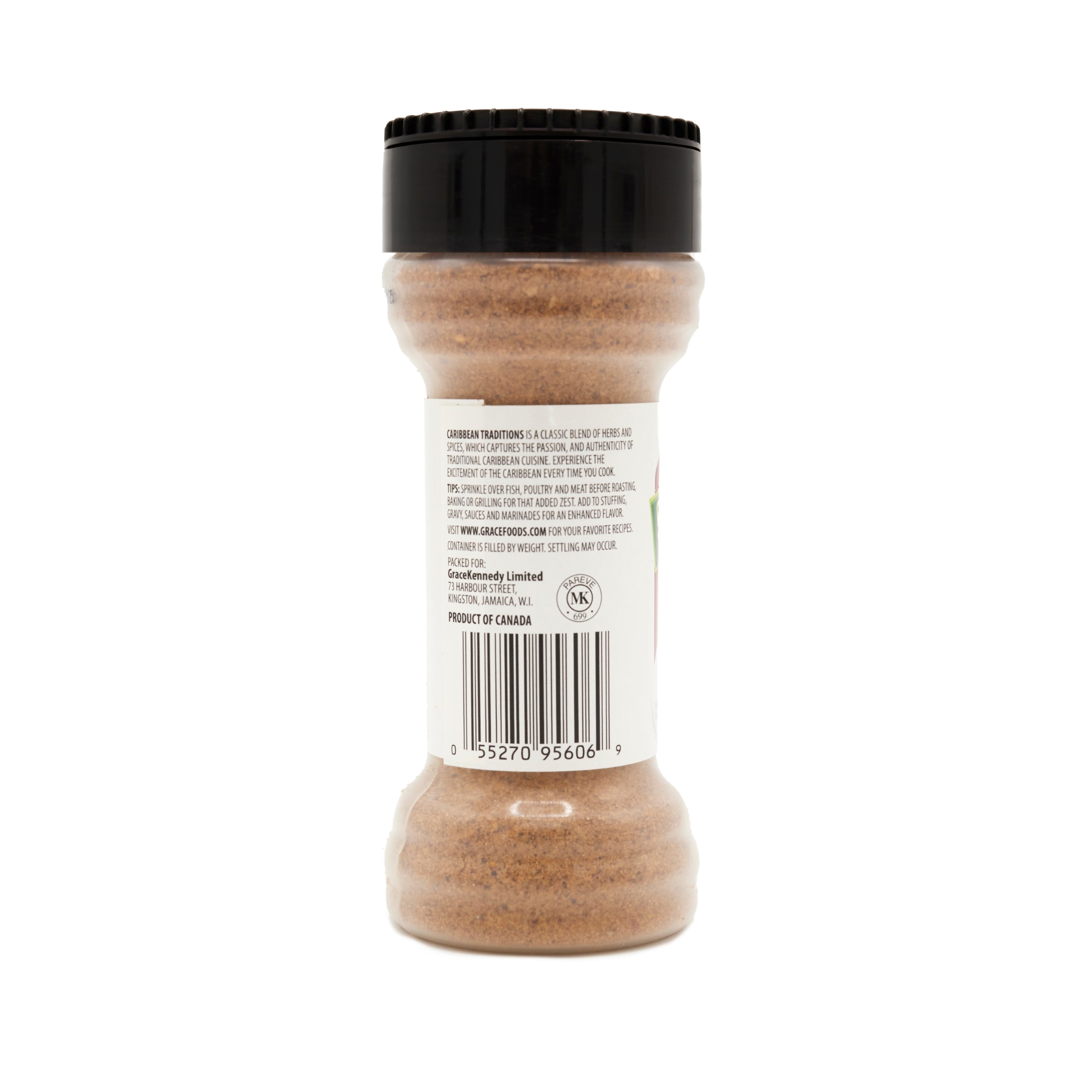 CARIB TRAD JERK SEASONING bottle showcasing authentic Caribbean flavors for vibrant Latin cuisine.