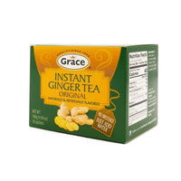 GR. INST. GING. TEA - Original instant ginger tea, 14 sachets, refreshing tropical flavors, quality Latin food product.