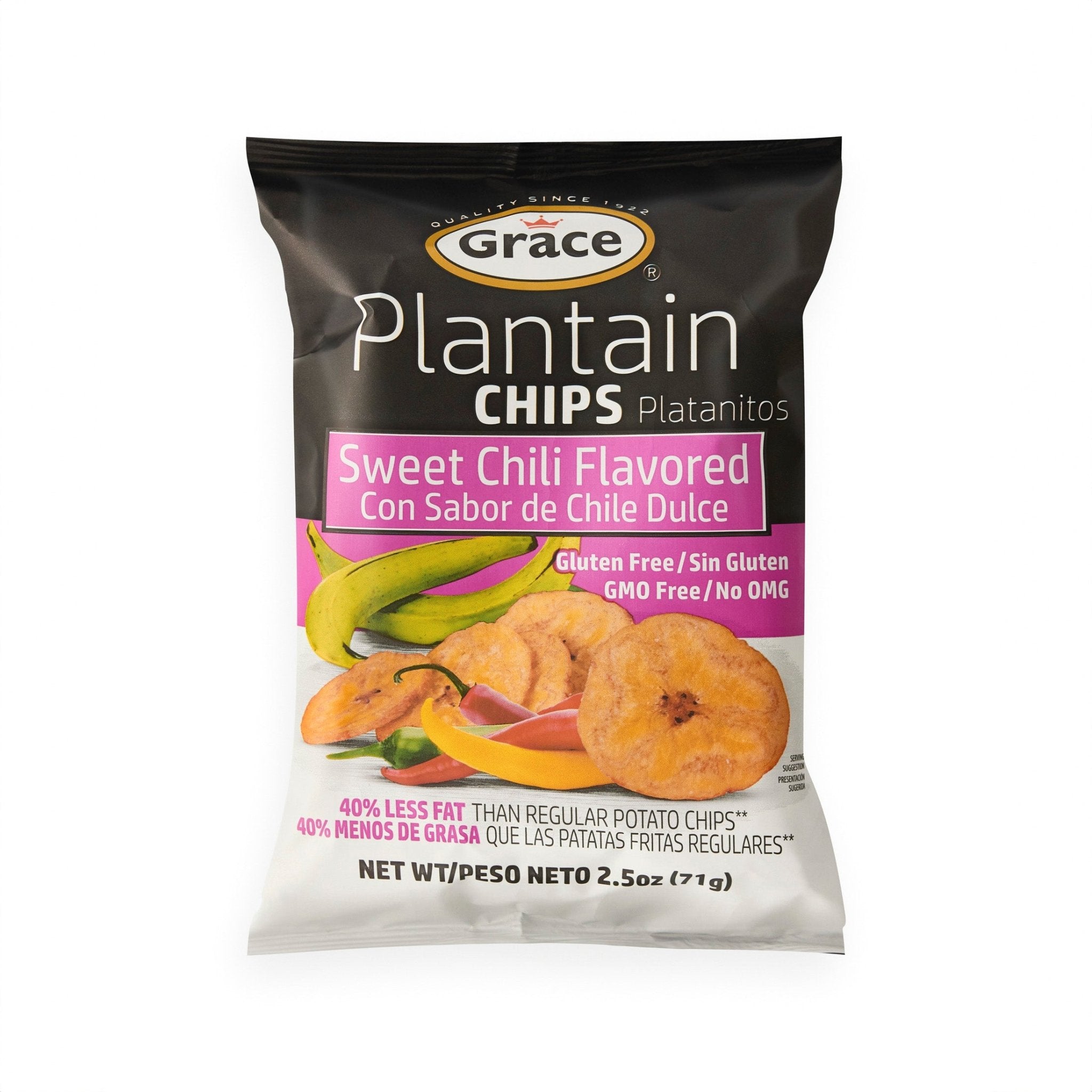 Grace Sweet Chili Plantain Chips 71g - Authentic Latin snack with tropical flavors, gluten-free, and quality ingredients.