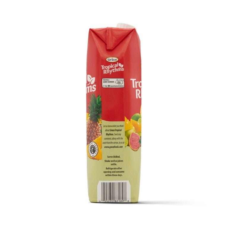 T/RHYTHMS FRUIT PUNCH TETRA, 1L pack, vibrant tropical flavors, quality Latin beverage from the USA.