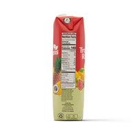 T/RHYTHMS FRUIT PUNCH TETRA juice carton with nutrition facts, offering authentic tropical flavors in a 1L pack.