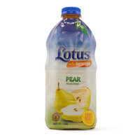 Lotus Pear nectar beverage in 64 oz bottle, naturally flavored, perfect for refreshing snacks and meals, quality Latin food.