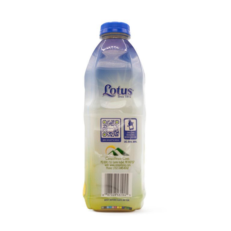 Lotus Pear 8/64oz bottle showcasing its vibrant design, perfect for adding tropical flavors to your meals and smoothies.